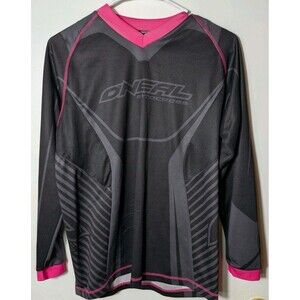 O'Neal Women's Apocalypse Motocross Jersey Black Pink Grey Size Medium MX